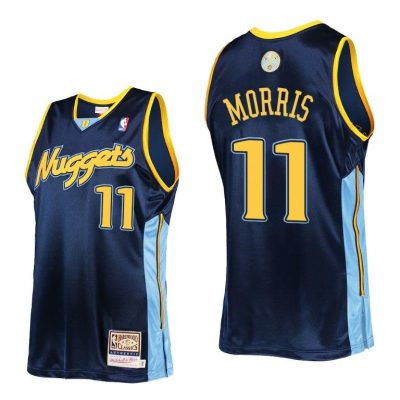Men Monte Morris #11 Nuggets Mitchell Ness Navy Jersey