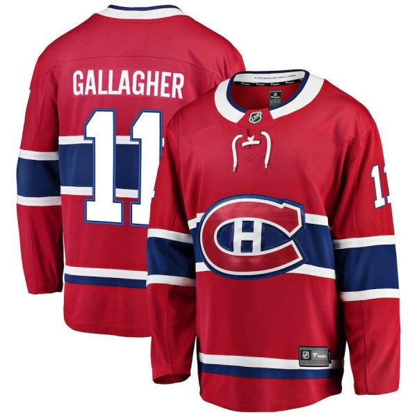 Men Montreal Canadiens Brendan Gallagher Red Breakaway Player Jersey