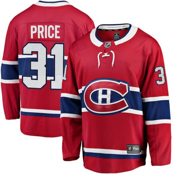 Men Montreal Canadiens Carey Price Red Breakaway Player Jersey