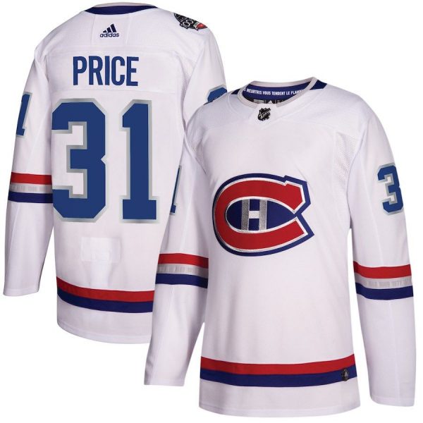 Men Montreal Canadiens Carey Price White 2017 NHL 100 Classic Player Jersey