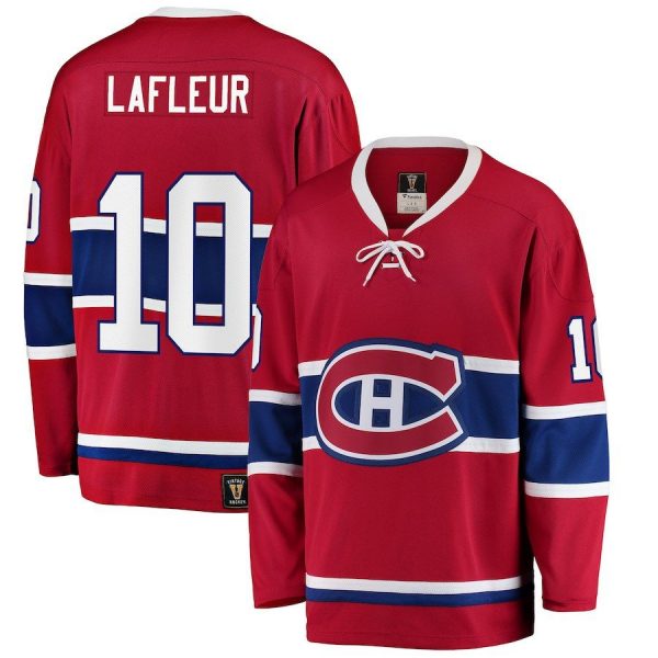 Men Montreal Canadiens Guy Lafleur Red Premier Breakaway Heritage Player Jersey