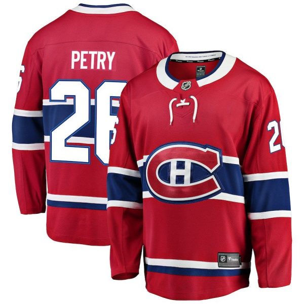 Men Montreal Canadiens Jeff Petry Red Breakaway Player Jersey