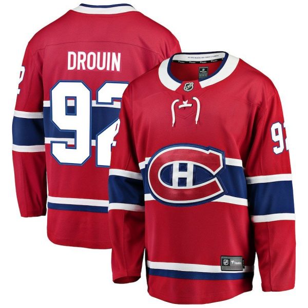 Men Montreal Canadiens Jonathan Drouin Red Breakaway Player Jersey