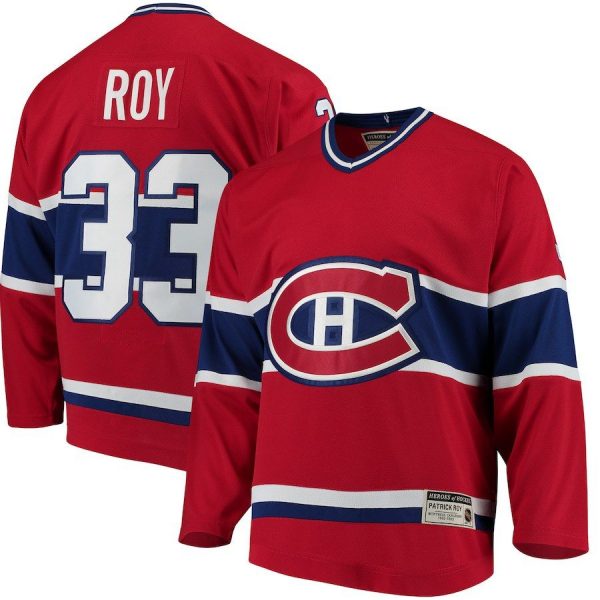 Men Montreal Canadiens Patrick Roy CCM Red Heroes of Hockey Throwback Jersey
