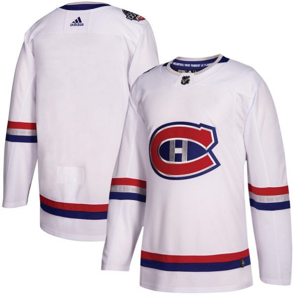 Men Montreal Canadiens White 2017 NHL 100 Classic Blank Jersey