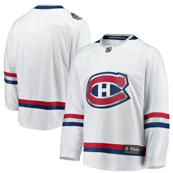 Men Montreal Canadiens White 2017 NHL 100 Classic Breakaway Blank Jersey