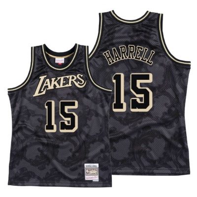 Men Montrezl Harrell #15 Lakers Black Toile Black Jersey
