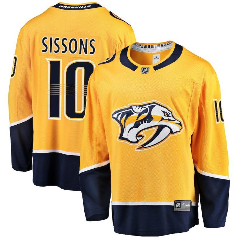 Men Nashville Predators Colton Sissons Gold Breakaway Player Jersey