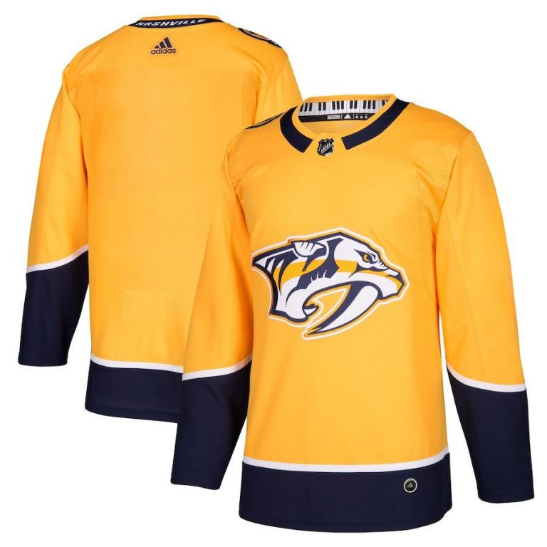 Men Nashville Predators Gold Home Blank Jersey