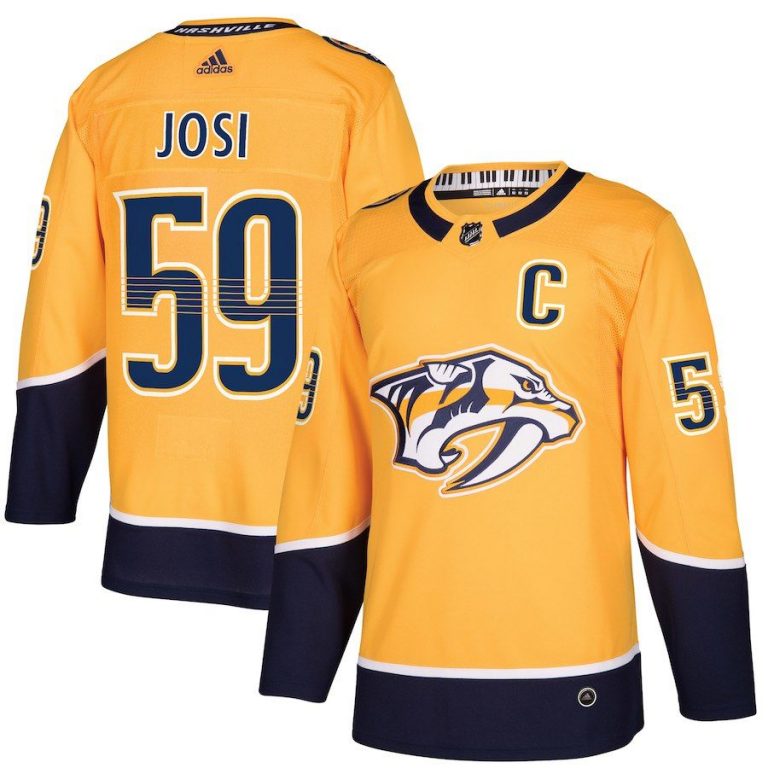 Men Nashville Predators Roman Josi Gold Home Player Jersey