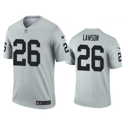 Men Nevin Lawson Oakland Raiders Silver Inverted Legend Jersey