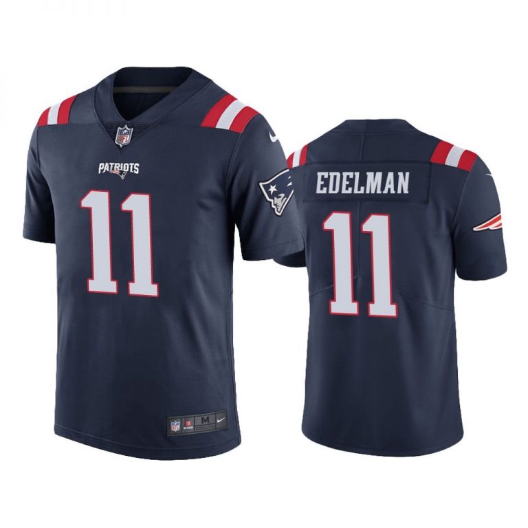 Men New England Patriots Julian Edelman #11 Navy Color Rush Limited Jersey