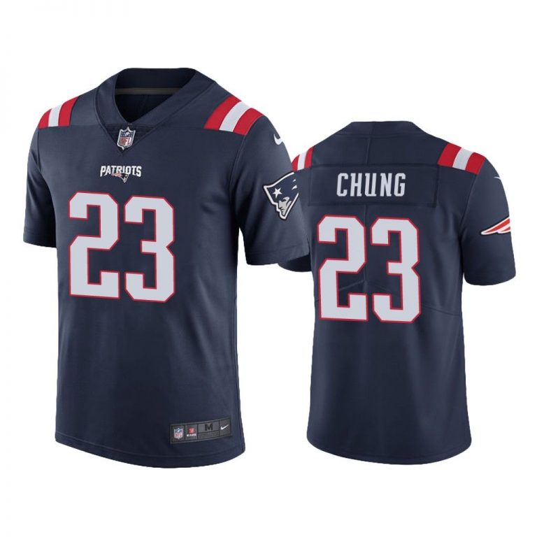 Men New England Patriots Patrick Chung #23 Navy Color Rush Limited Jersey