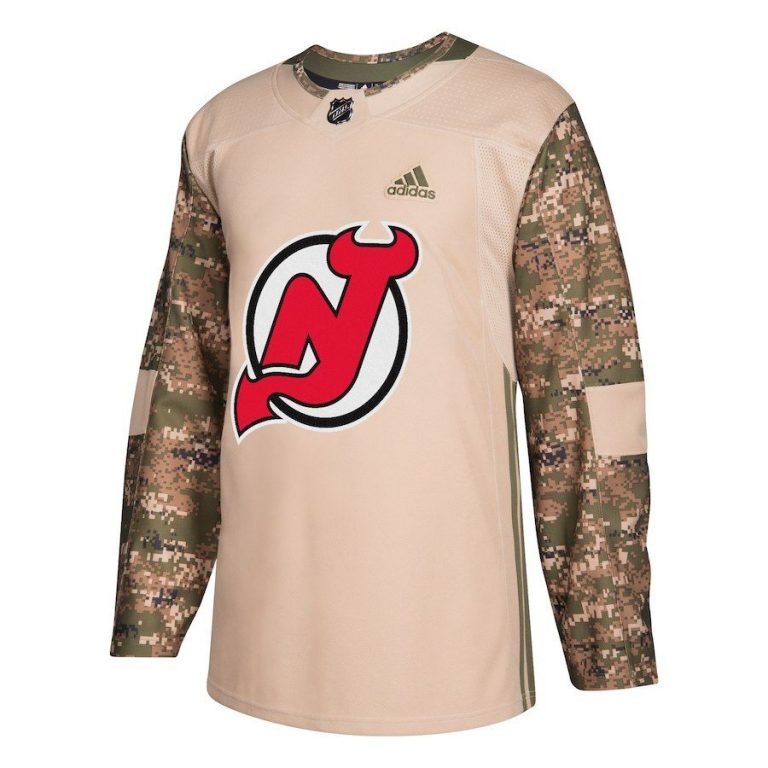 Men New Jersey Devils Camo Veterans Day Practice Jersey