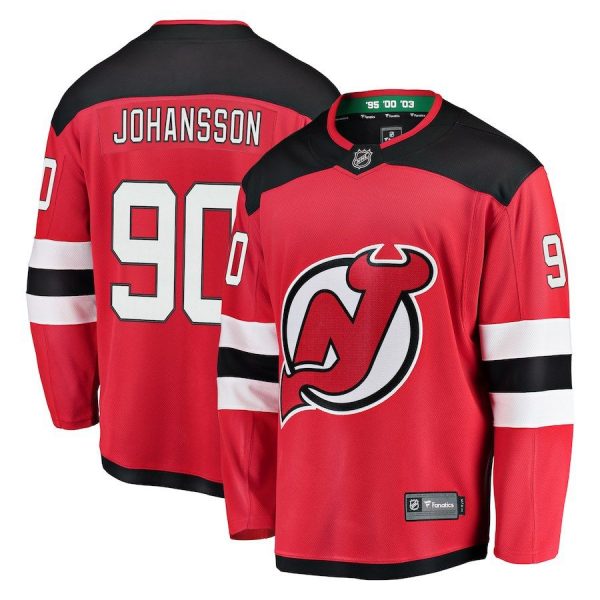 Men New Jersey Devils Marcus Johansson Red Home Breakaway Player Jersey