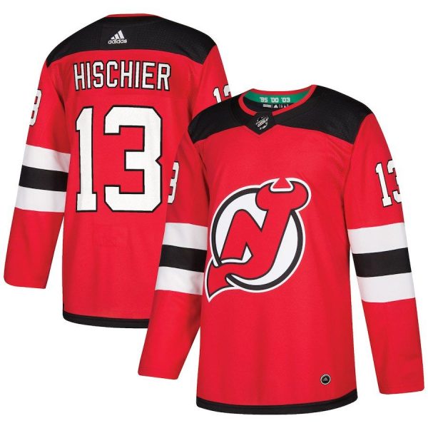 Men New Jersey Devils Nico Hischier Red Player Jersey