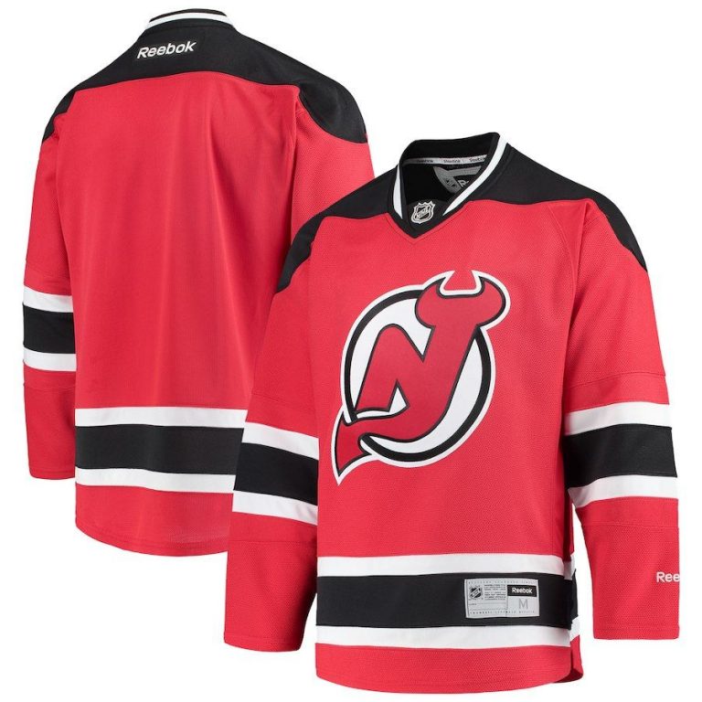 Men New Jersey Devils Reebok Red Blank Premier Jersey