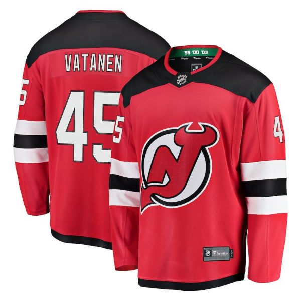 Men New Jersey Devils Sami Vatanen Red Home Breakaway Player Jersey