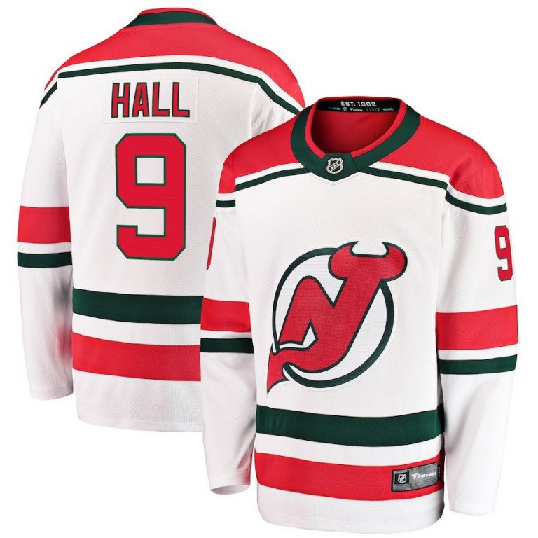 Men New Jersey Devils Taylor Hall Red Breakaway Player Jersey