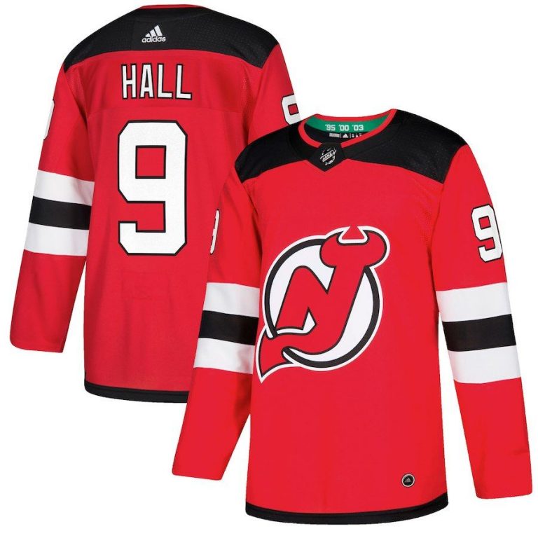 Men New Jersey Devils Taylor Hall Red Player Jersey