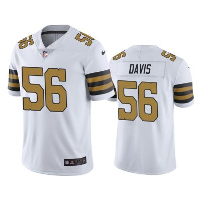 Men New Orleans Saints Demario Davis #56 White Color Rush Limited Jersey