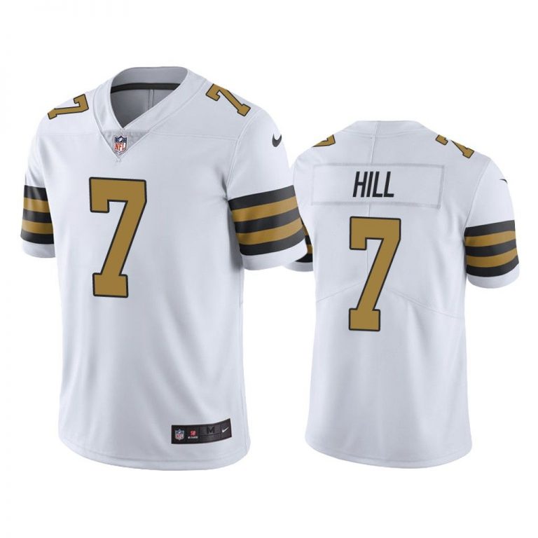 Men New Orleans Saints Taysom Hill #7 White Color Rush Limited Jersey