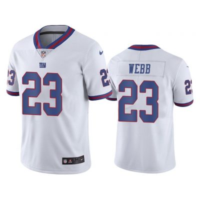 Men New York Giants B.W. Webb #23 White Color Rush Limited Jersey