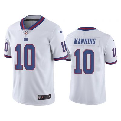 Men New York Giants Eli Manning #10 White Color Rush Limited Jersey