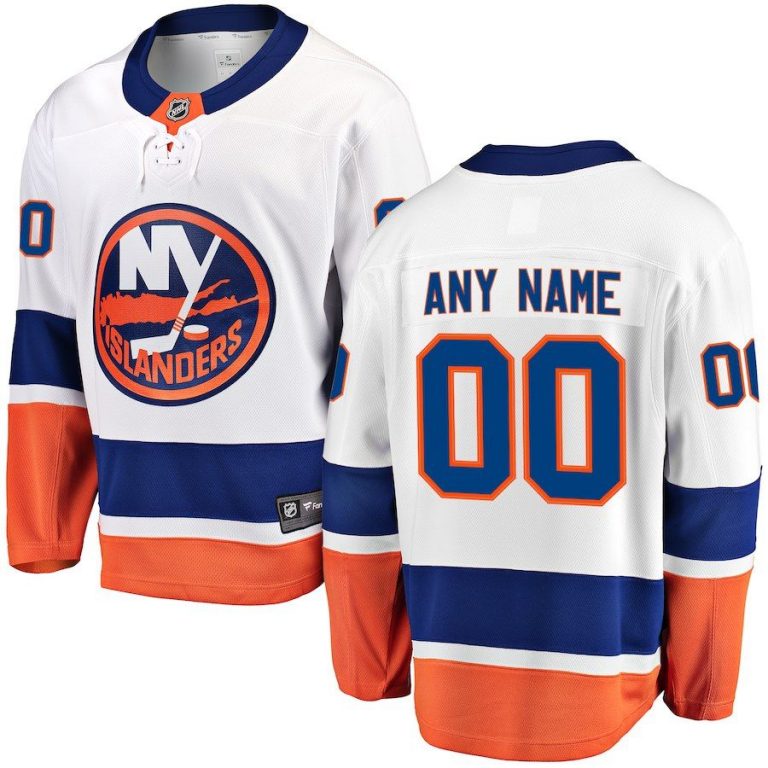 Men New York Islanders Blue Home Breakaway Custom Jersey