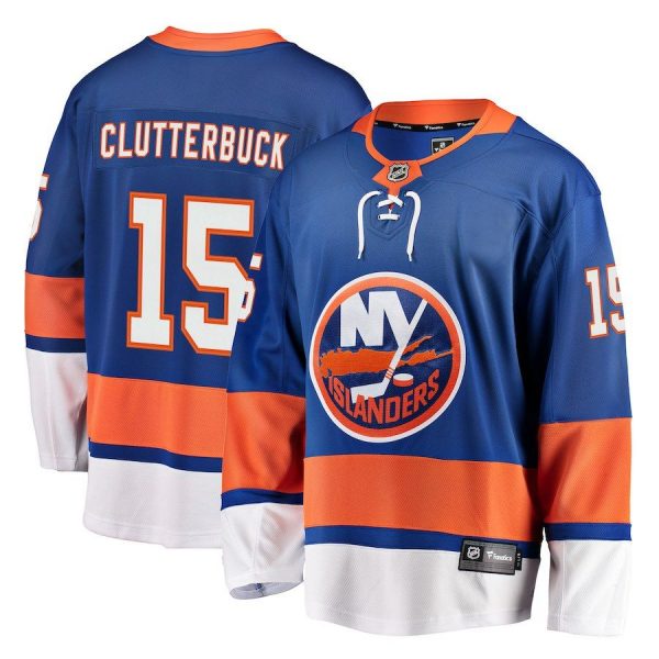 Men New York Islanders Cal Clutterbuck Royal Breakaway Player Jersey