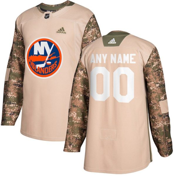 Men New York Islanders Camo Veterans Day Custom Practice Jersey