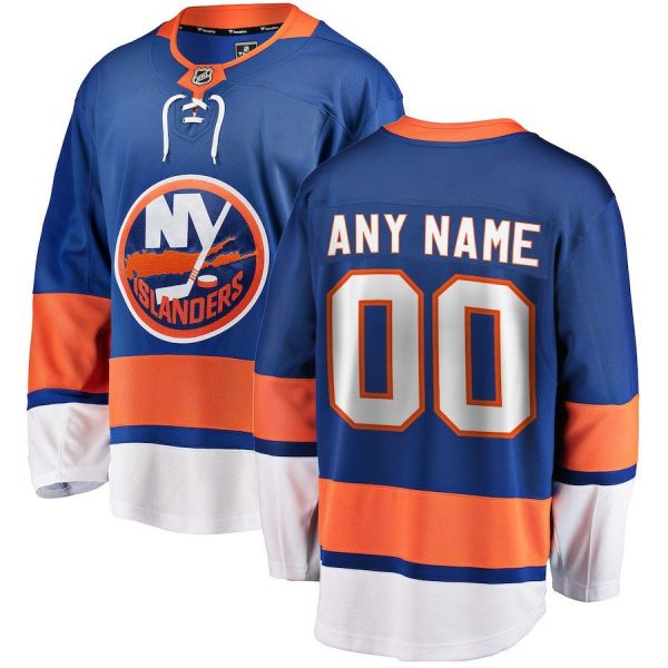 Men New York Islanders White Away Breakaway Custom Jersey