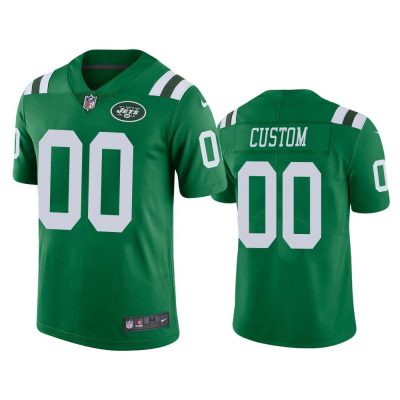 Men New York Jets Custom #00 Green Color Rush Limited Jersey