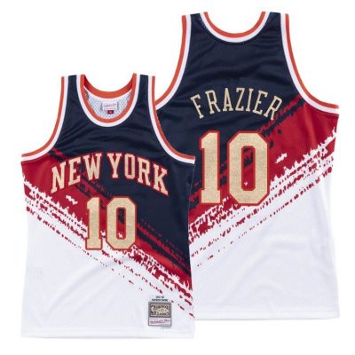 Men New York Knicks #10 Walter Frazier Jersey - Independence Throwback