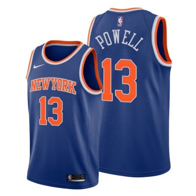 Men New York Knicks Myles Powell 2020-21 Blue Icon Jersey