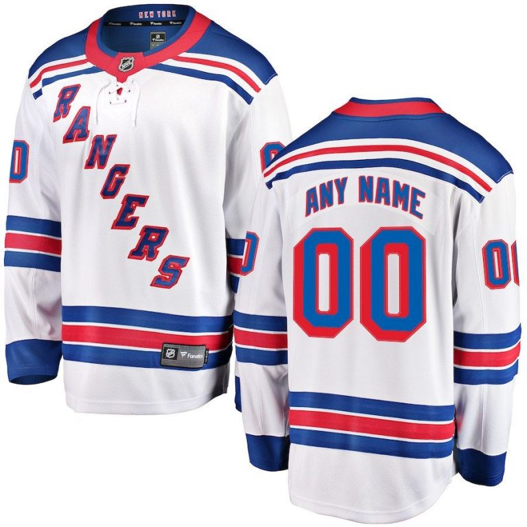 Men New York Rangers Blue Home Breakaway Custom Jersey