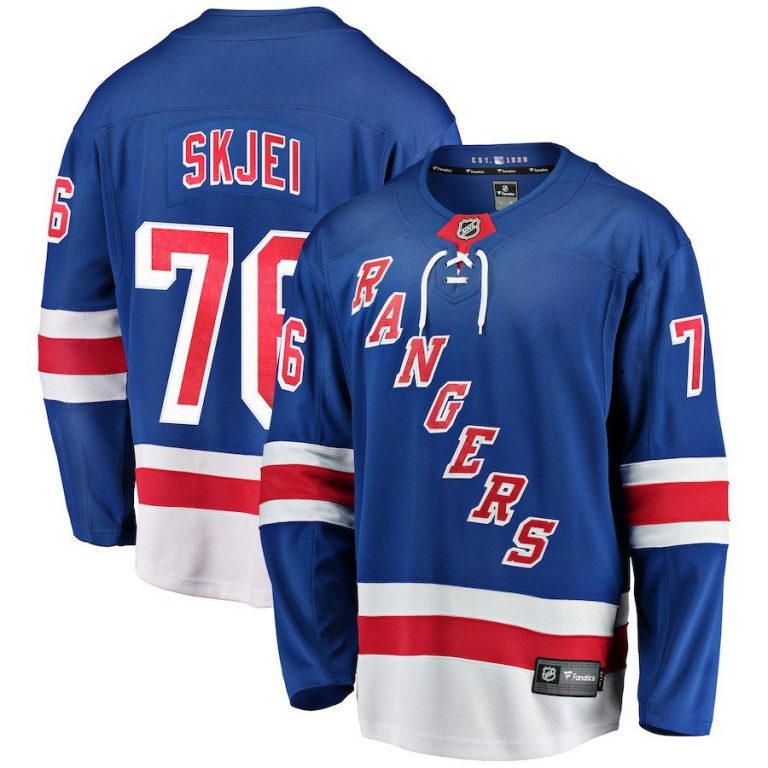 Men New York Rangers Brady Skjei Blue Home Breakaway Player Jersey