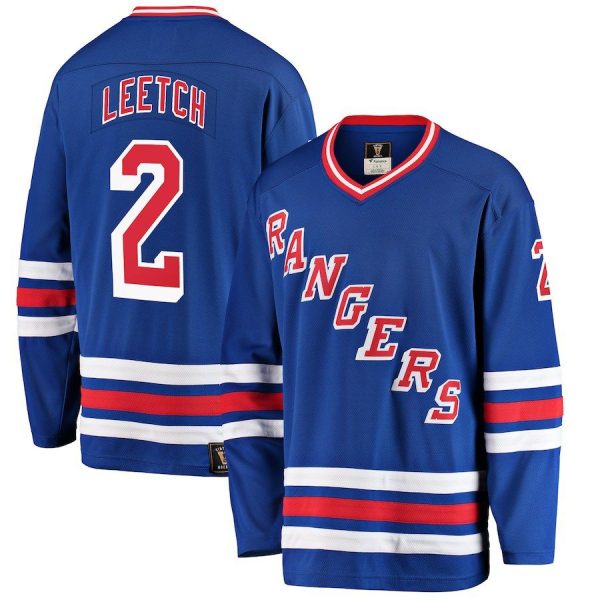 Men New York Rangers Brian Leetch Blue Premier Breakaway Heritage Player Jersey