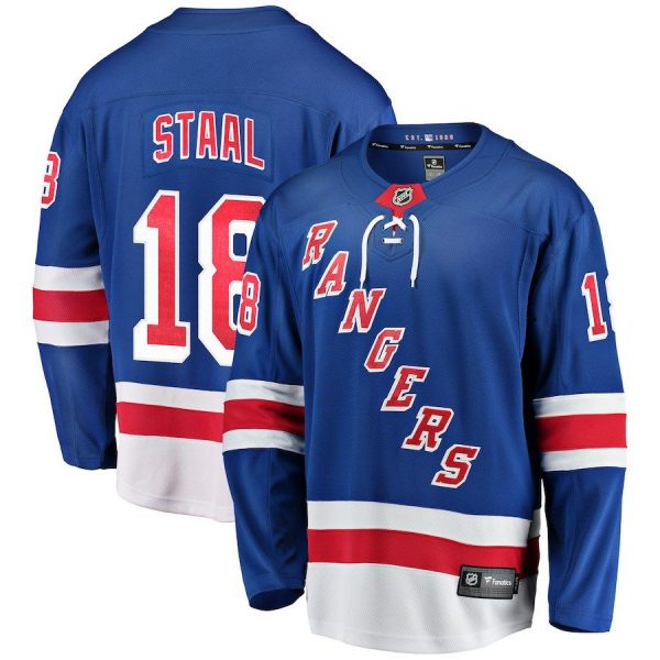 Men New York Rangers Marc Staal Blue Home Breakaway Player Jersey