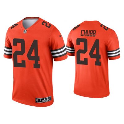 Men Nick Chubb Cleveland Browns Orange Inverted Legend Jersey
