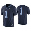 Men North Carolina Tar Heels #1 Navy Alternate Game Throwback Jersey