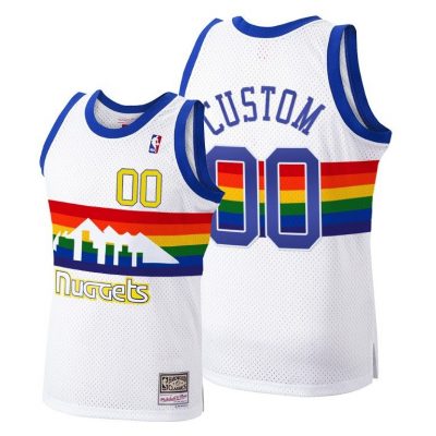 Men Nuggets Custom #00 Hardwood Classics 1991-92 White Jersey