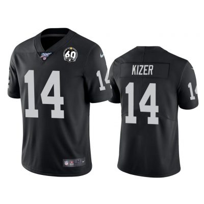 Men Oakland Raiders 60th Anniversary DeShone Kizer Black Limited Jersey