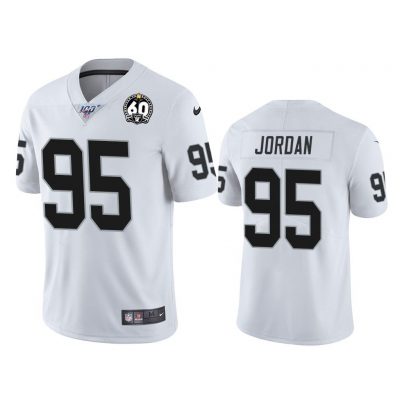 Men Oakland Raiders 60th Anniversary Dion Jordan White Limited Jersey