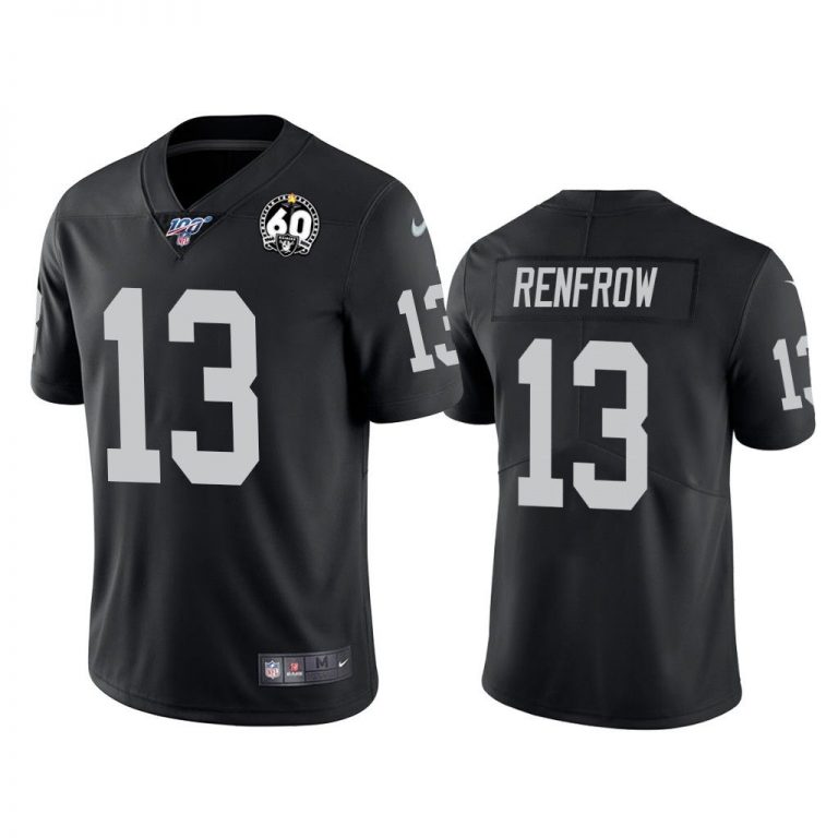 Men Oakland Raiders 60th Anniversary Hunter Renfrow Black Limited Jersey