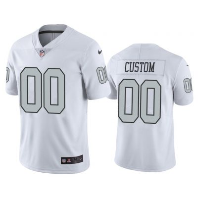 Men Oakland Raiders Custom #00 White Color Rush Limited Jersey