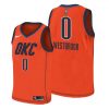 Men Oklahoma City Thunder Sunset Russell Westbrook #0 Earned Edition Jersey