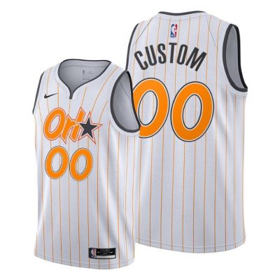 Men Orlando Magic #00 Custom White 2020-21 City Edition Jersey New Uniform