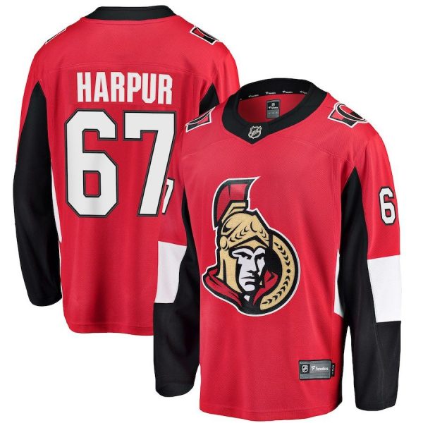 Men Ottawa Senators Ben Harpur Red Breakaway Player Jersey