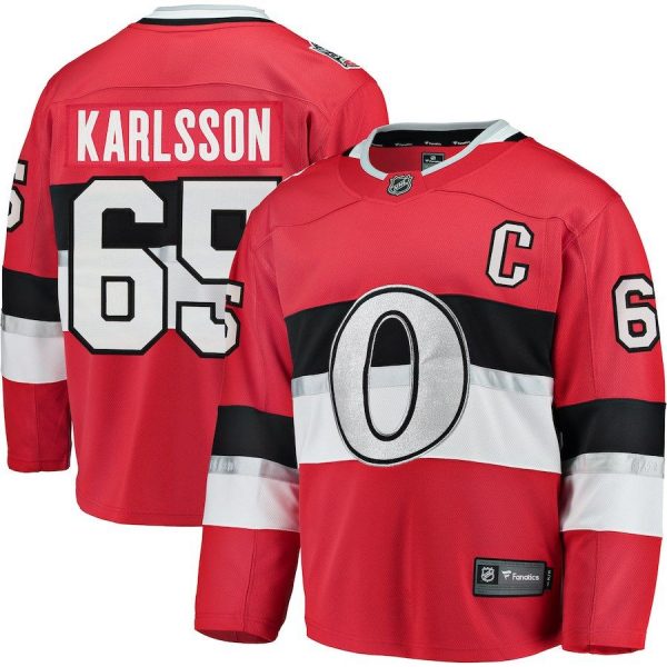 Men Ottawa Senators Erik Karlsson Red 2017 NHL 100 Classic Breakaway Player Jersey